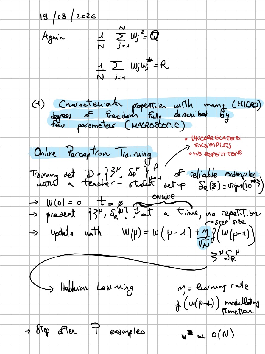 Page 10 of 32 of Lucia Domenichelli's handwritten notes from Michael Biehl's lectures.
