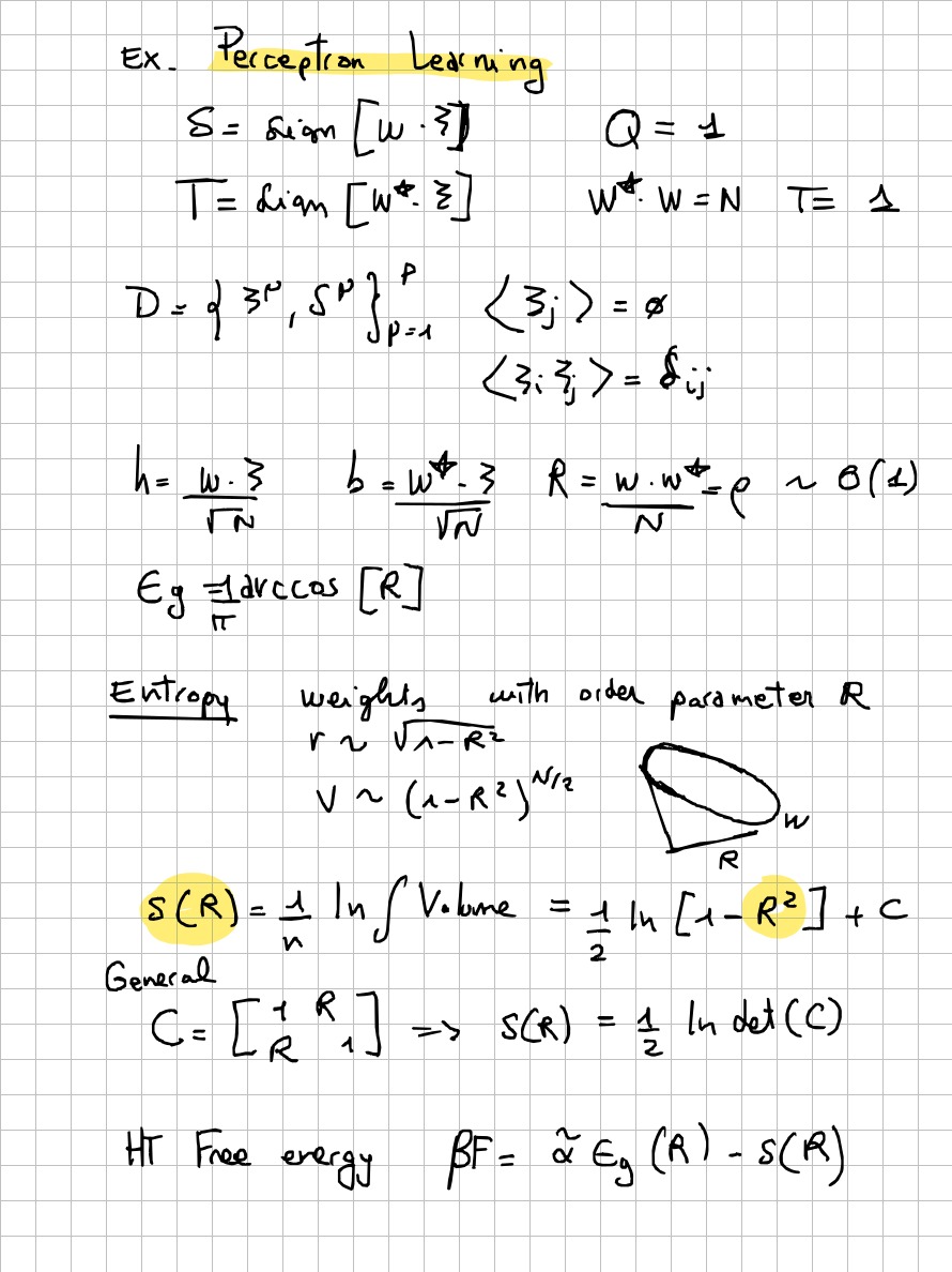 Page 20 of 32 of Lucia Domenichelli's handwritten notes from Michael Biehl's lectures.