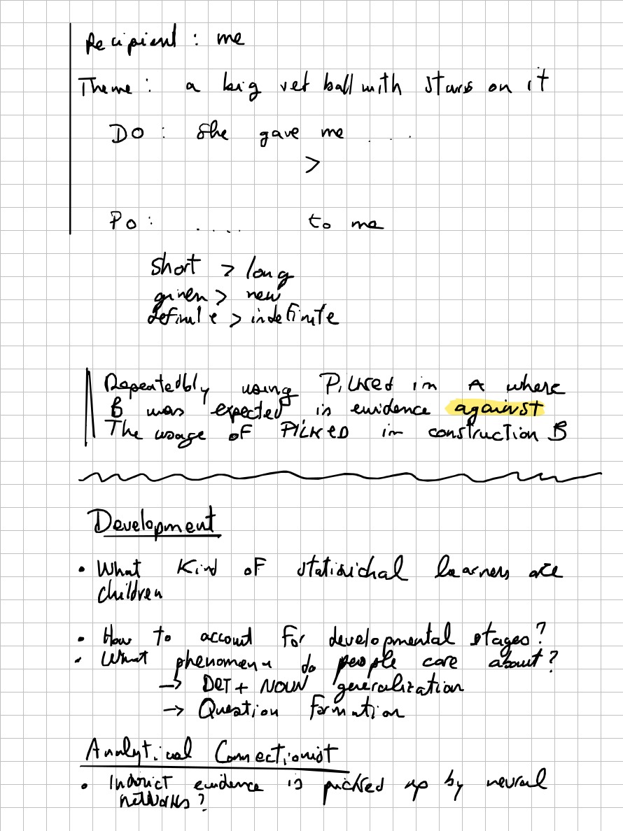 Page 5 of 5 of Lucia Domenichelli's handwritten notes from Kanishka Misra's lecture.