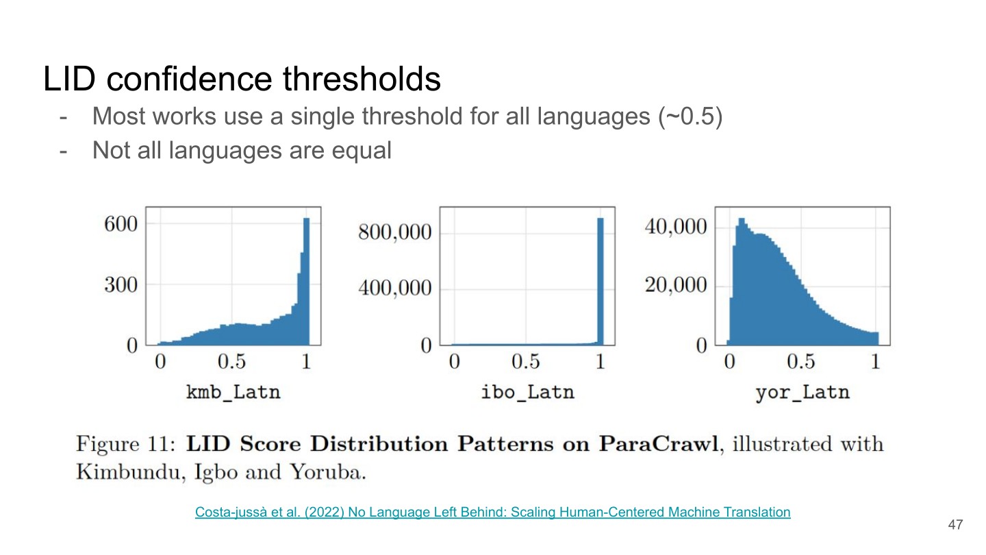 Page 47 of 74 from FineWeb 2 — Multilingual Web Data at Scale, included in Lucia Domenichelli's HPLT × NLPL Winter School notes.