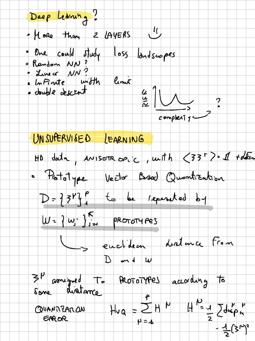 Page 31 of 32 of Lucia Domenichelli's handwritten notes from Michael Biehl's lectures.