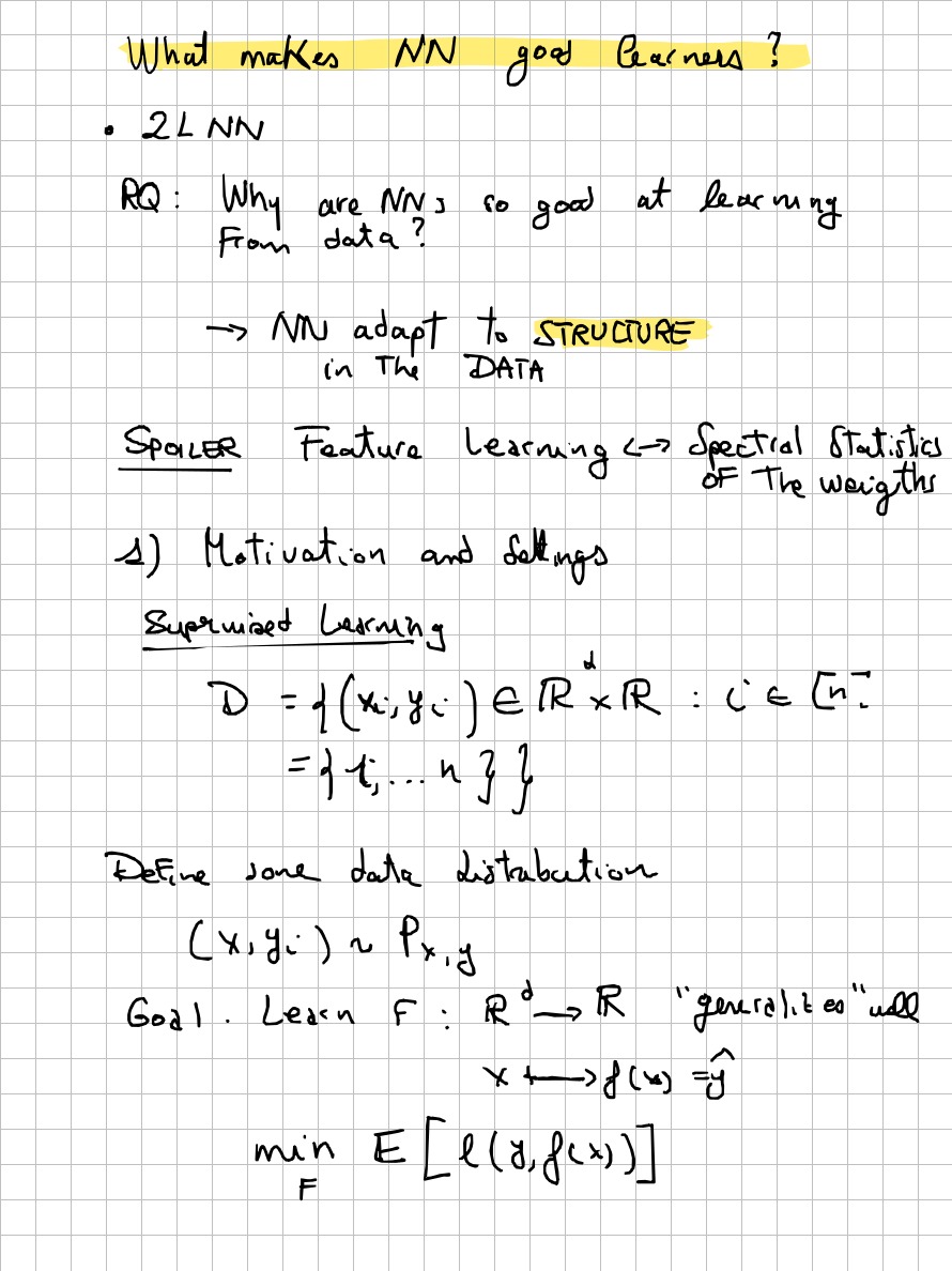 Page 1 of 7 of Lucia Domenichelli's handwritten notes from Bruno Loureiro's lecture.
