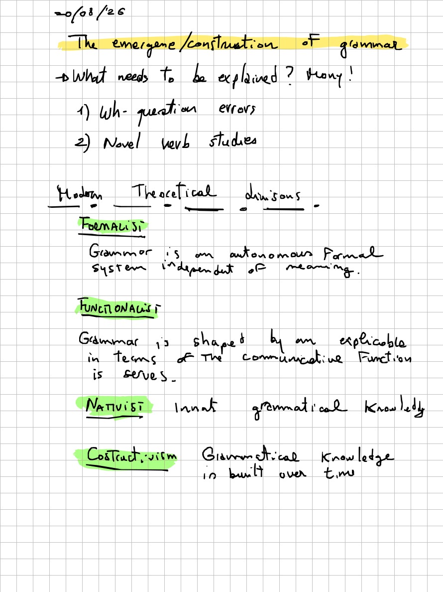 Page 7 of 12 of Lucia Domenichelli's handwritten notes from Caroline Rowland's lectures.