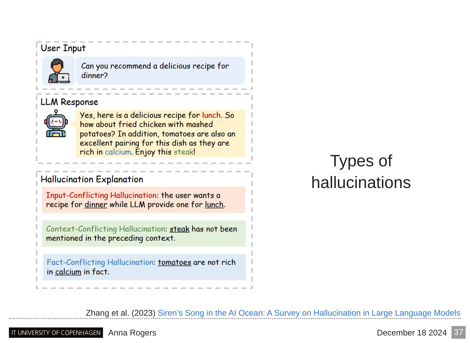 Page 37 of 121 from Large Language Models and Factuality, included in Lucia Domenichelli's HPLT × NLPL Winter School notes.