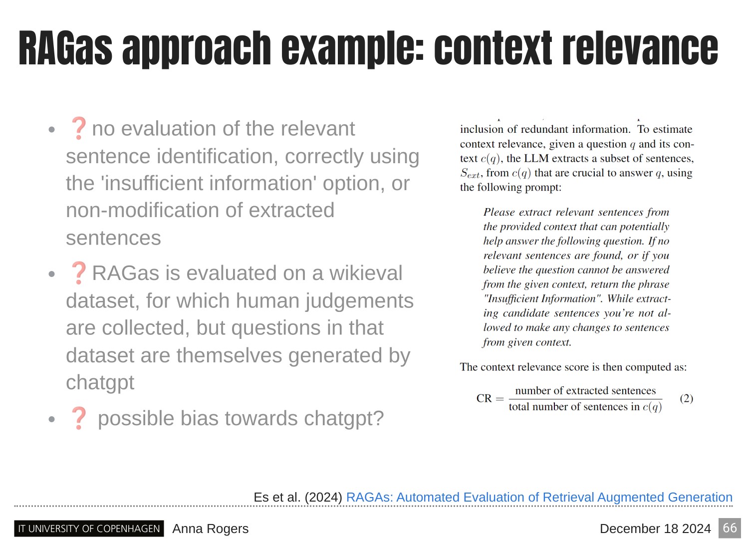 Page 66 of 121 from Large Language Models and Factuality, included in Lucia Domenichelli's HPLT × NLPL Winter School notes.