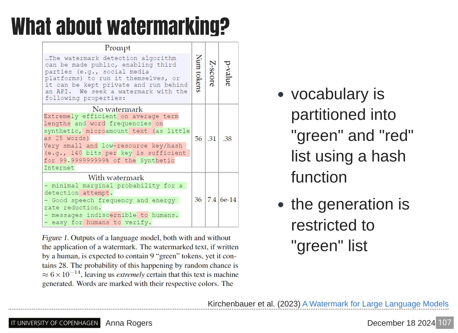 Page 107 of 121 from Large Language Models and Factuality, included in Lucia Domenichelli's HPLT × NLPL Winter School notes.