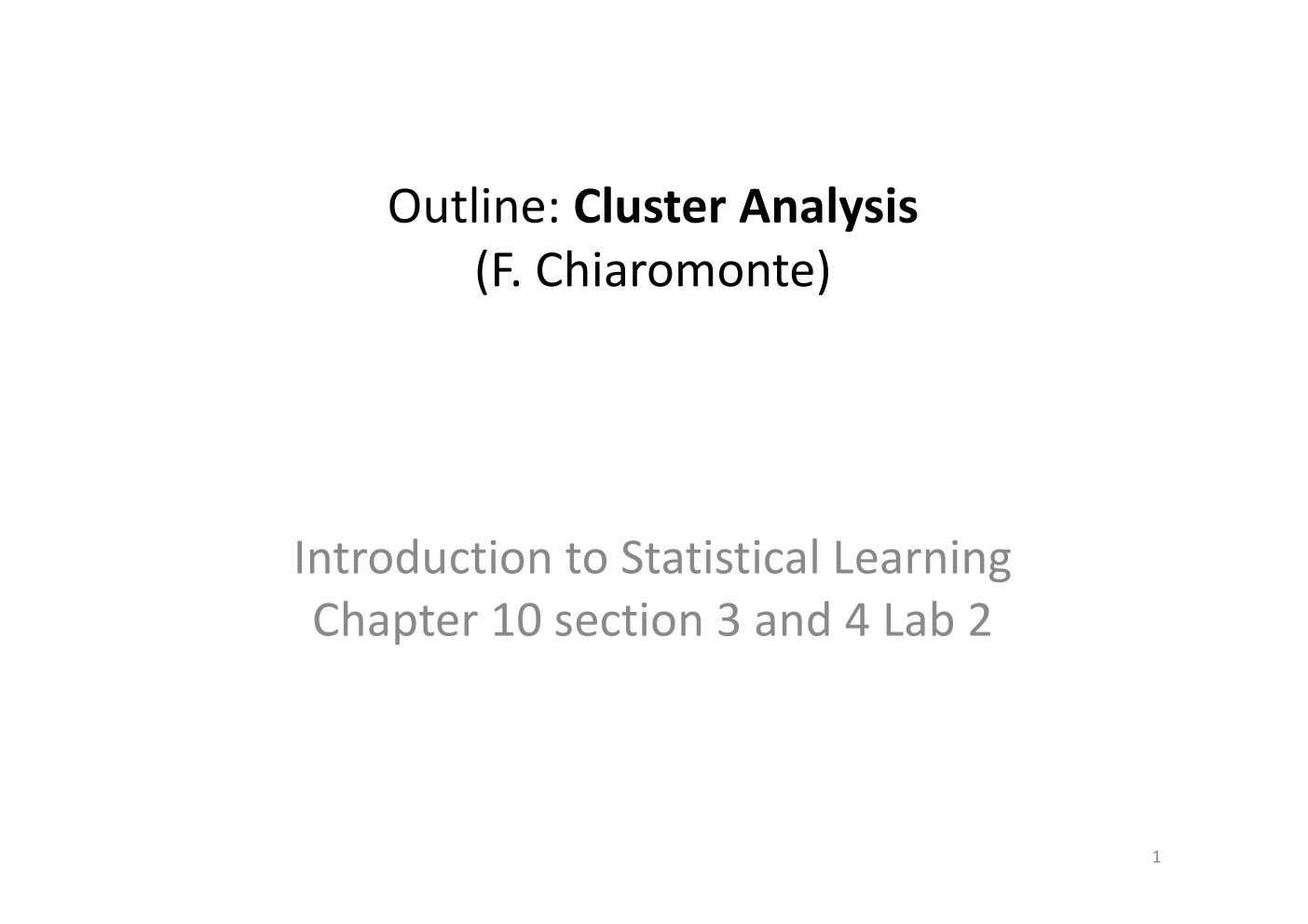 Original annotated Statistical Learning and Large Data course material, page 1 of 172.