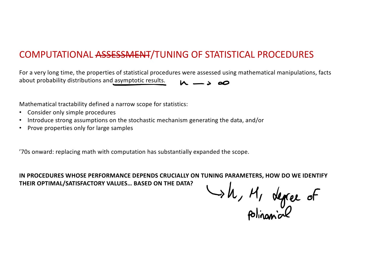 Original annotated Statistical Learning and Large Data course material, page 67 of 172.