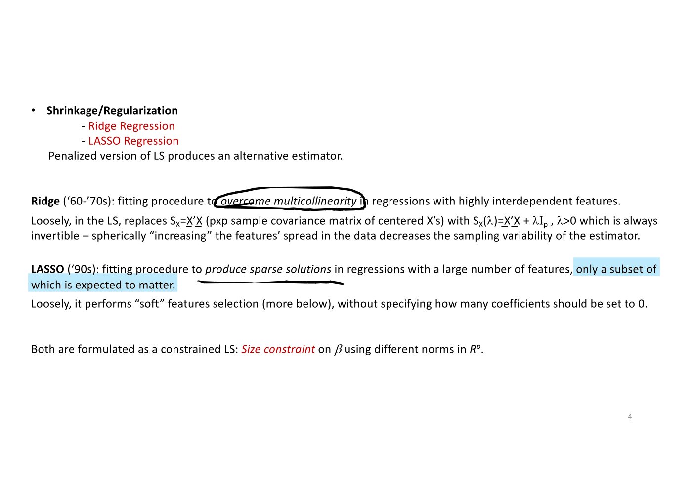 Original annotated Statistical Learning and Large Data course material, page 107 of 172.