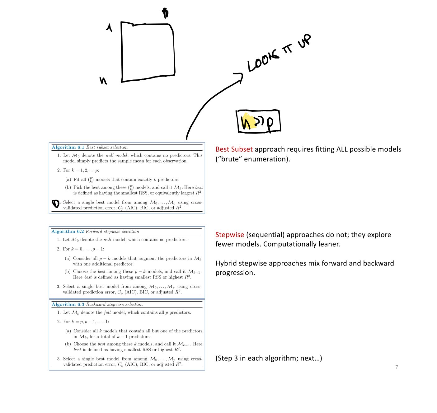 Original annotated Statistical Learning and Large Data course material, page 127 of 172.