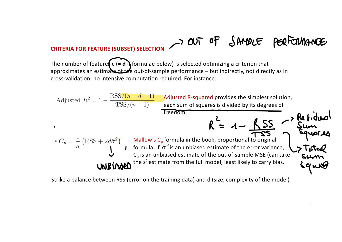 Original annotated Statistical Learning and Large Data course material, page 129 of 172.