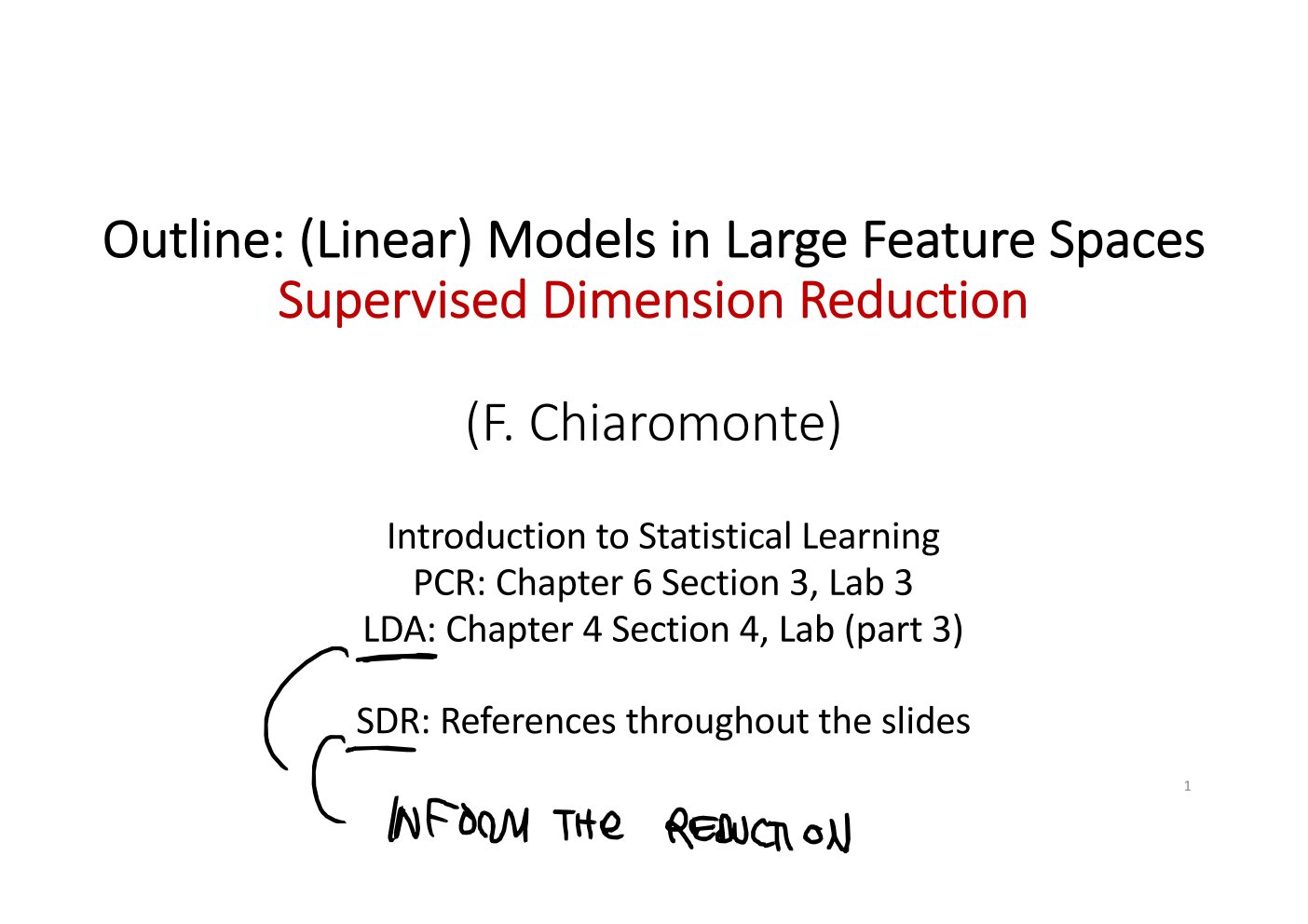 Original annotated Statistical Learning and Large Data course material, page 133 of 172.