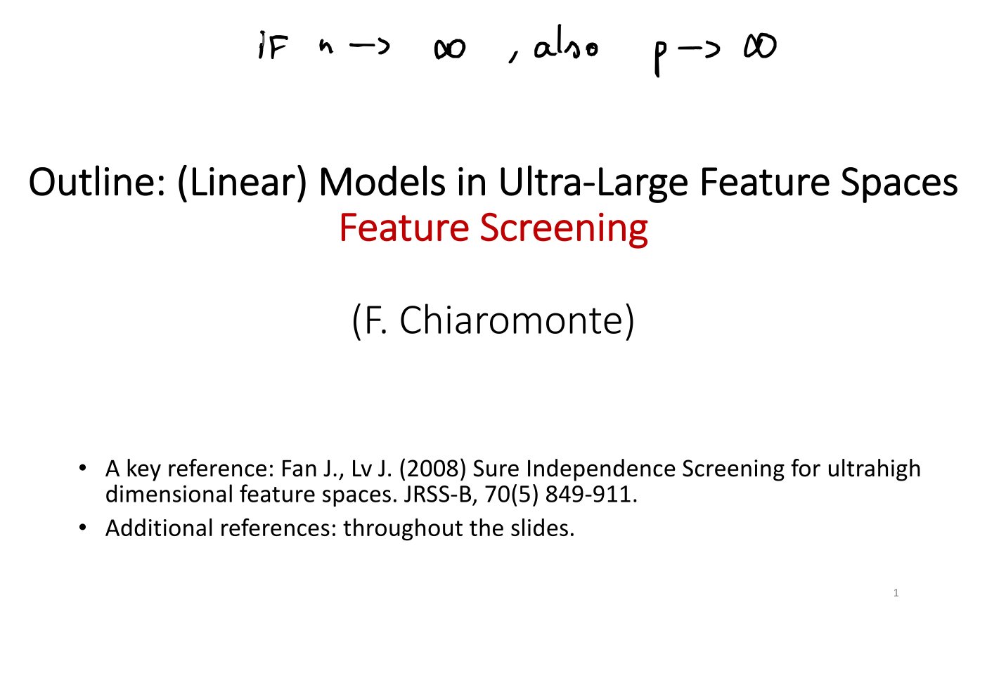 Original annotated Statistical Learning and Large Data course material, page 148 of 172.
