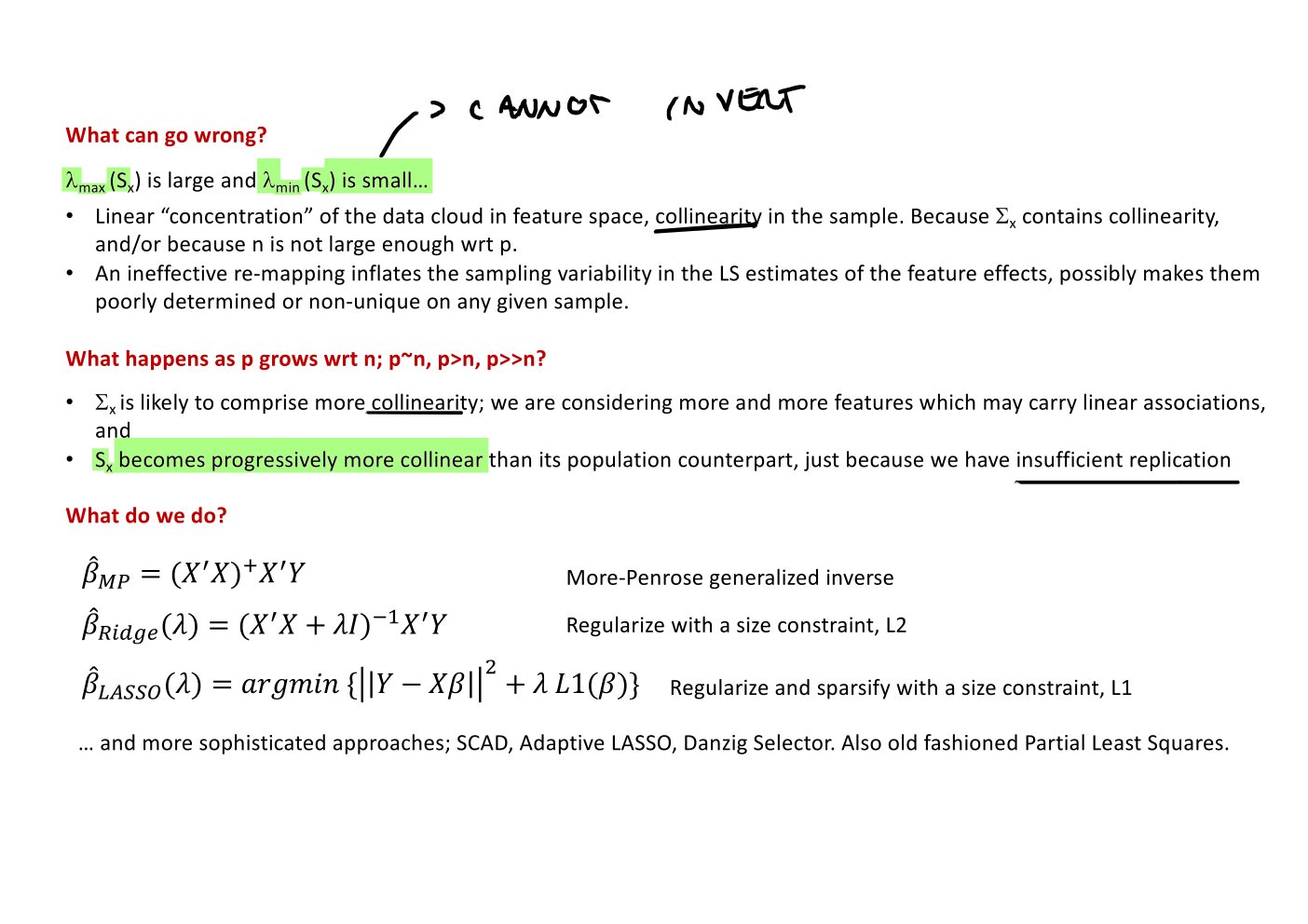 Original annotated Statistical Learning and Large Data course material, page 150 of 172.